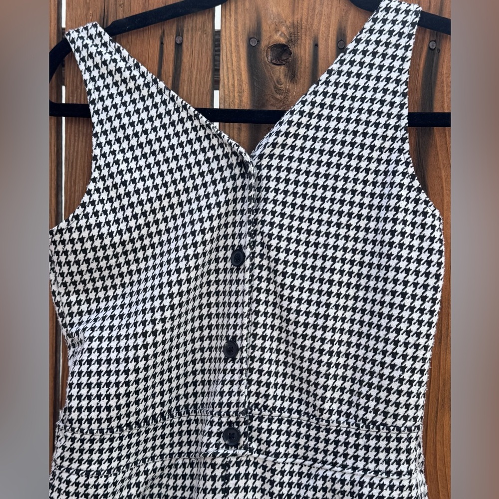 Abercrombie Kids Black & White Girls Houndstooth Jumpsuit - Size 13/14 - Picture 2 of 7